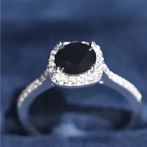 Genuine GRA certified moissanite ring inlaid.925 sterling silver size 8